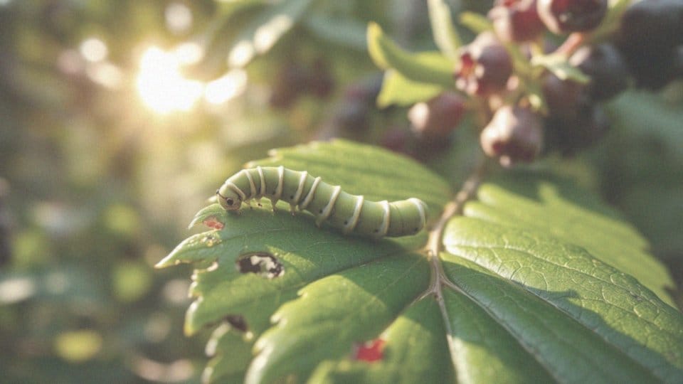 Jakie są obserwacje dotyczące zachowania małej zielonej gąsienicy?