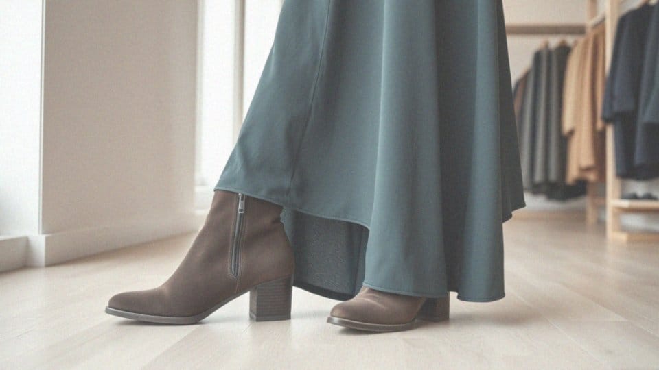 Jakie botki do eleganckiej sukienki wybrać na długie dystanse?