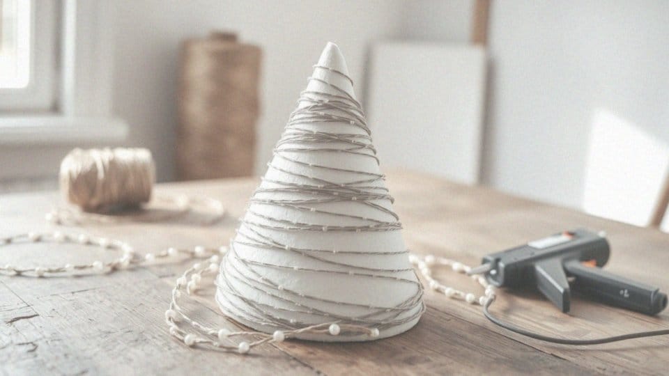 Choinka styropianowa ze sznurka – jak stworzyć efektowną dekorację?