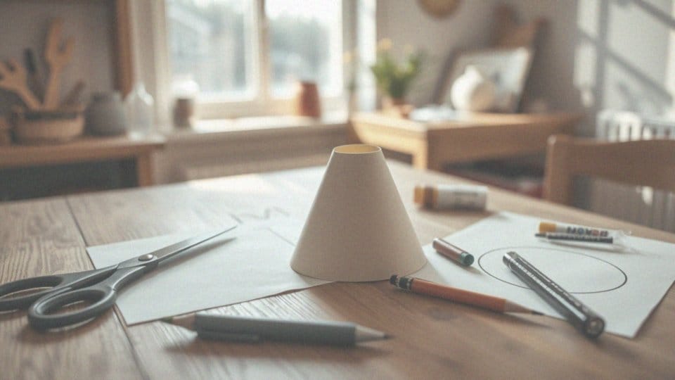 Jak zrobić stożek z brystolu? Krok po kroku z instrukcjami