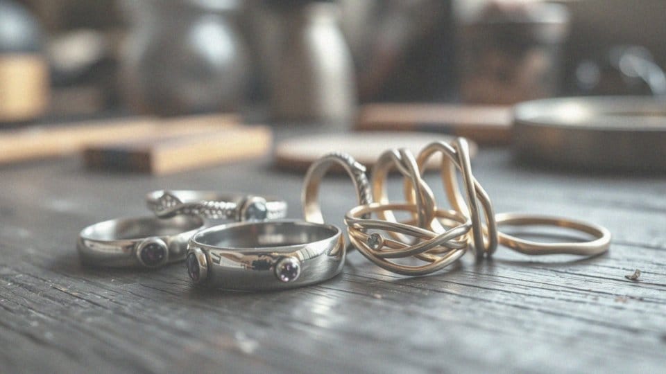 Pierścionki srebro łączone ze złotem – elegancka biżuteria na każdą okazję
